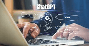 Man working with ChatGPT